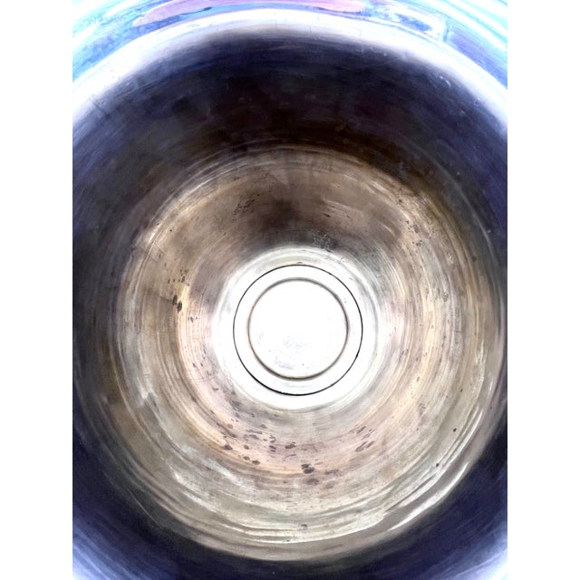 Large French Art Deco Champagne Cooler in Silver-Plated Brass, 1930s For Sale - Image 12 of 15