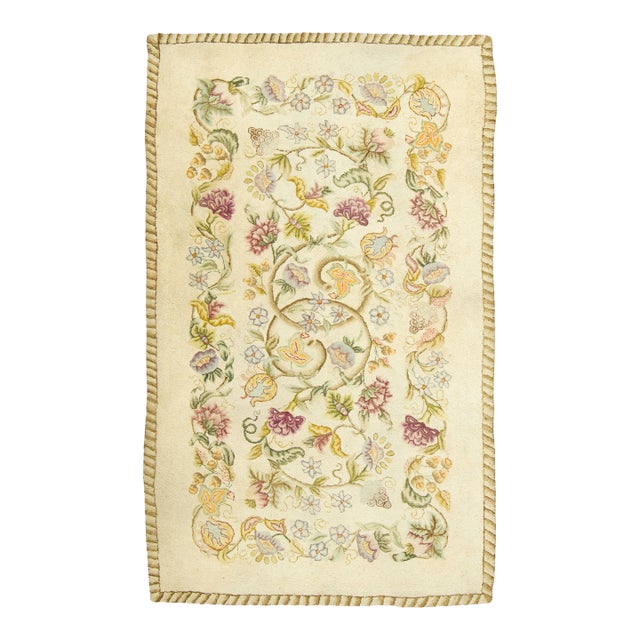 Antique Hooked Floral Polychromatic Wool Rug by Rug & Kilim, 1920-1929 For Sale