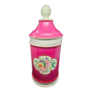 Antique Hand-Painted Portugal Porcelain Apothecary