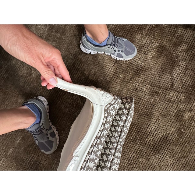 Antique Chair and Foot Stool For Sale - Image 9 of 12