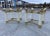 Metal Porcelain & Brass Faux Tusk End Tables Italy - A Pair For Sale - Image 7 of 13