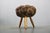 Mid-Century Modern Czech Upholstered Stool in Beech Wood, 1950s For Sale - Image 4 of 8