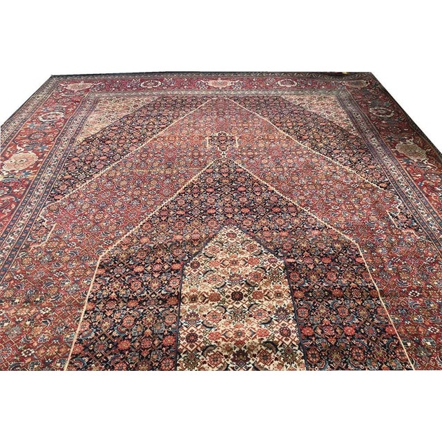 1900 - 1909 Antique Contemporary Mansion Size 11' X 20' Persian Haji Jalili Style Tabriz Rug For Sale - Image 4 of 11