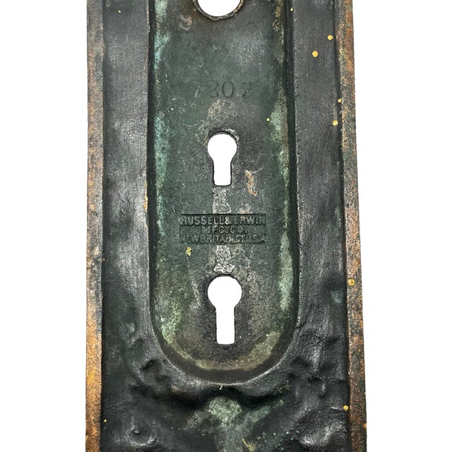 1910s Early 1900s Bronze Door Plate by Russell & Erwin For Sale - Image 5 of 6