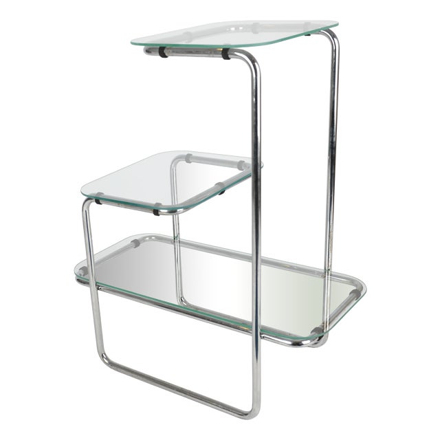 Bauhaus Chrome-Plated Model B 136 Flower Stand by Emile Guillot for Thonet, 1930s For Sale
