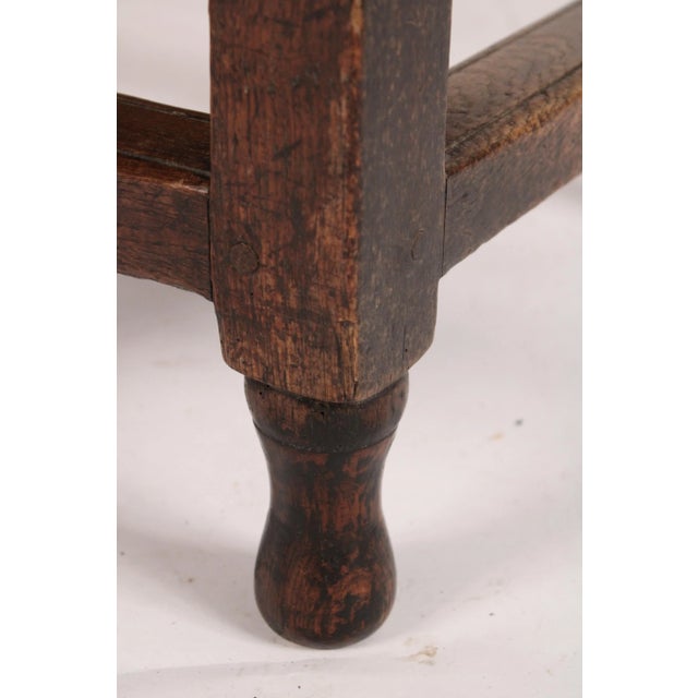 Brown Antique William & Mary Style Oak Gateleg Table For Sale - Image 8 of 12