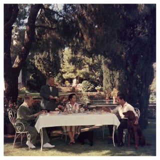 Slim Aarons, Al Fresco Tea, Estate Stamped Photographic Print, 1961 / 2020s For Sale