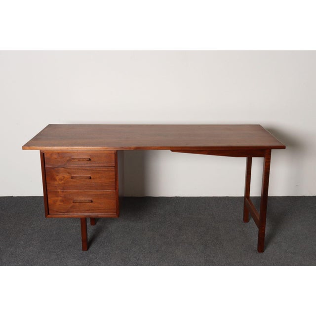 Richard Artschwager Mid-Century American Modern Studio Craft Walnut Desk by Richard Artschwager For Sale - Image 4 of 18