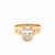 Gold 1.70 Carat J/I1 Oval Diamond and Floating Diamond Shank Engagement Ring, Size 7.25 For Sale - Image 8 of 8