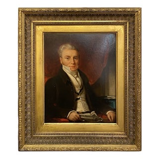 English School, Portrait of a Gentleman, 1800s, Oil on Board For Sale