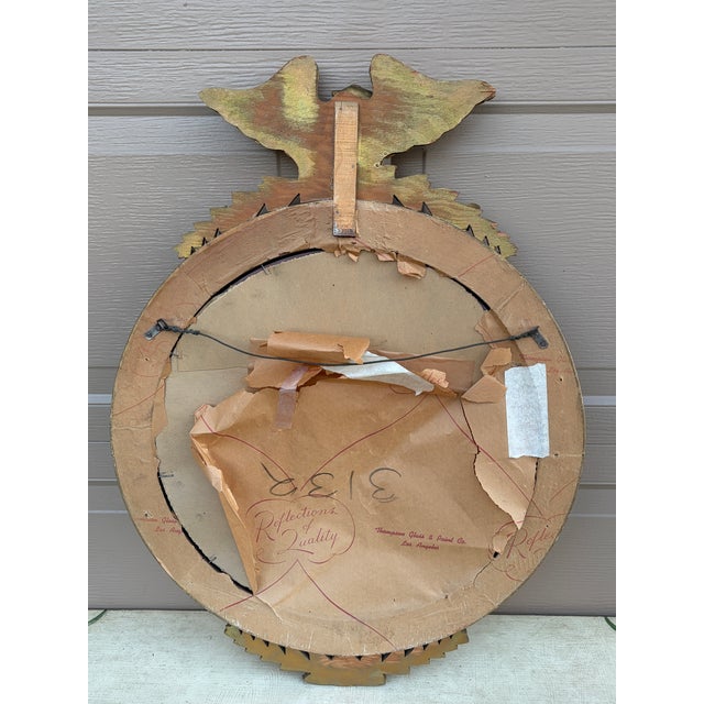 Mid 20th Century American Federal Giltwood Eagle Bullseye Convex Mirror For Sale - Image 11 of 11