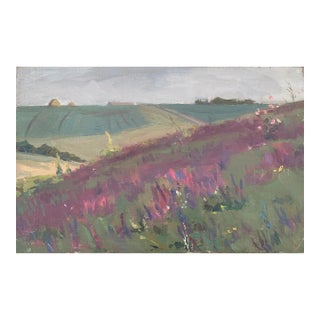Rural Landscape Painting, Ukrainian Impressionism, Sokolovsky, 1970s 35-53 For Sale