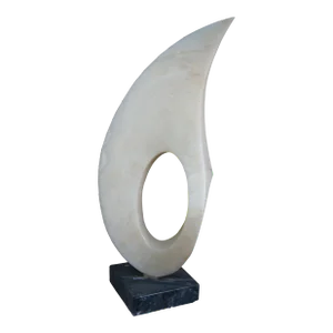 Leonardo Nierman Mid Century Modern Onyx Marble Abstract Sculpture