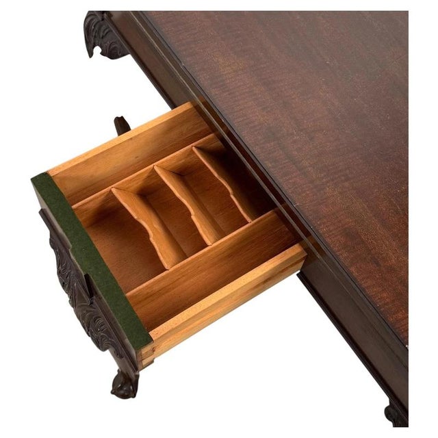 19th Century 20th Century Edwardian English Mahogany Demi-Lune Card Table, 1890s For Sale - Image 5 of 13