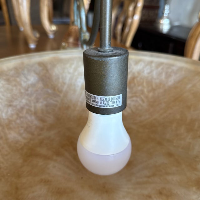 Glass Vintage Cast Glass Chandelier For Sale - Image 7 of 12