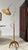 Unique Split Reed Rattan and Faux Finished Metal Sculptural Floor Lamp Absolutely striking floor lamp with a rope-wrapped...