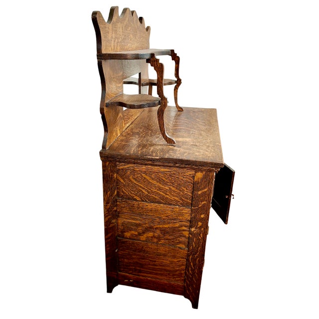 Likely made by a loving, woodworking grandpa for his little granddaughter more than a century ago, the small scale of this...