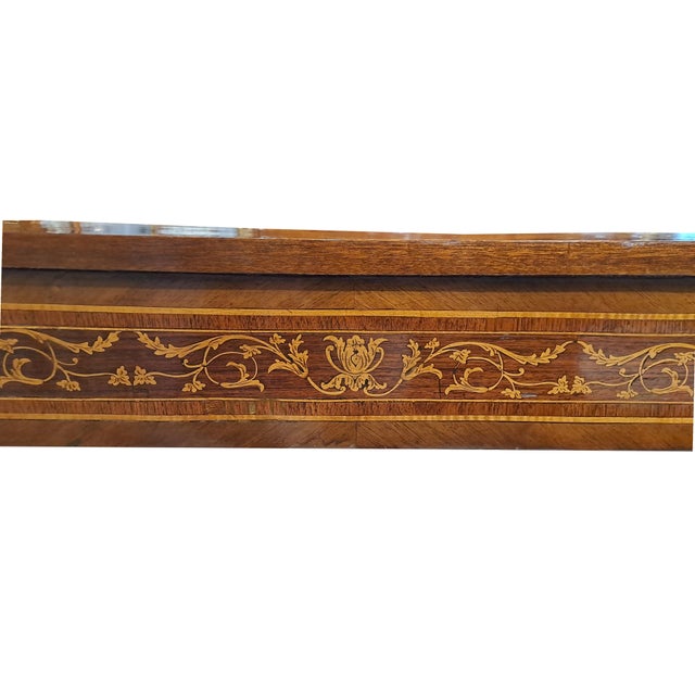 Brown Small Antique Inlaid Desk, 1800s For Sale - Image 8 of 11