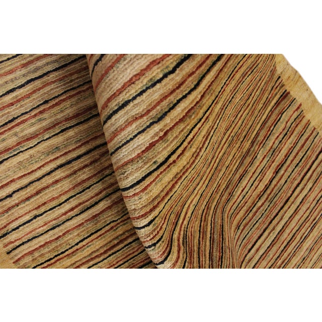Textile Shabby Chic Gabbeh Beige/Rust Wool Rug - 3'0'' X 4'9'' For Sale - Image 7 of 10