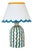 Blum Scalloped Squiggle Cotton Mache Table Lamp, Blue/Yellow For Sale