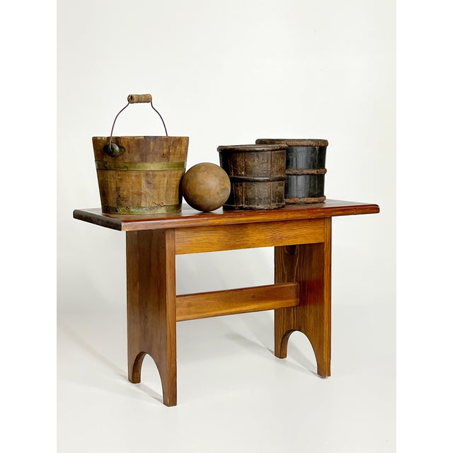 Pair of Rare Mini 19th Century Antique Chinese Wooden Buckets For Sale - Image 11 of 12