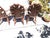 Vintage Philippine Rattan & Glass 5-Piece Dining Set With Sculptural Palm Frond Details For Sale - Image 10 of 15