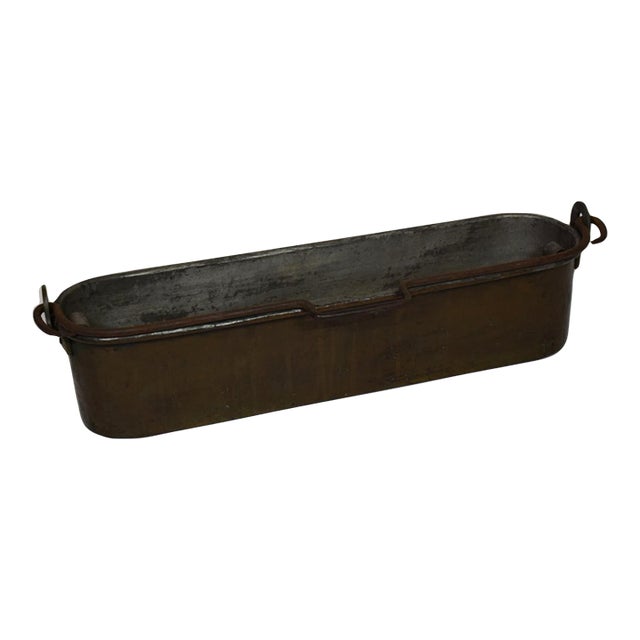 Mid 19th-Century French Copper Poissoniere With Insert For Sale