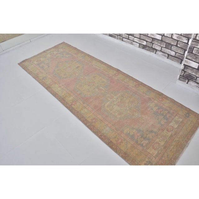Handmade wool carpet in Turkish Anatolia , Vintage Oushak Rug,Turkish Vintage Anatolian Rug, Handmade wool Rug . One Of...