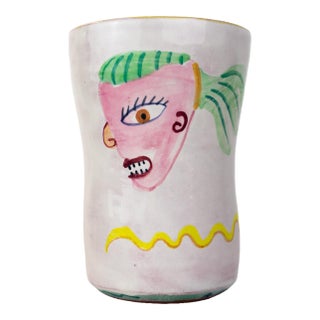 Listed Artist Amy Sabrina 1999 Postmodern Pottery Vessel For Sale