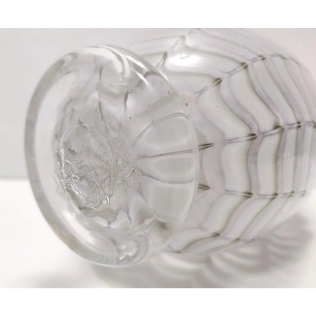 Vintage Lilac and Transparent Murano Glass Vase by Alberto Donà, 1940s For Sale - Image 15 of 17