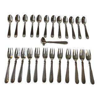 Elite Coffee Forks & Spoons in Silver by Carl Cohr, 1920s, Set of 25 For Sale
