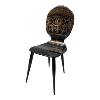 1980s Piero Fornasetti Wood & Metal "Balloon" Chair For Sale