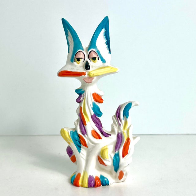 1950s 1950s Vintage Crazy Calico Cats Salt Pepper Shakers, Japan For Sale - Image 5 of 9