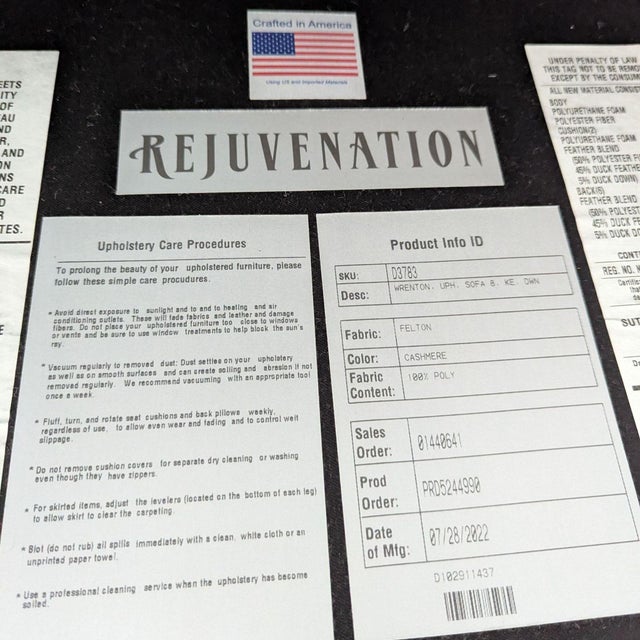 Rejuvenation Wrenton 3-Seat Modern Sofa For Sale - Image 11 of 12