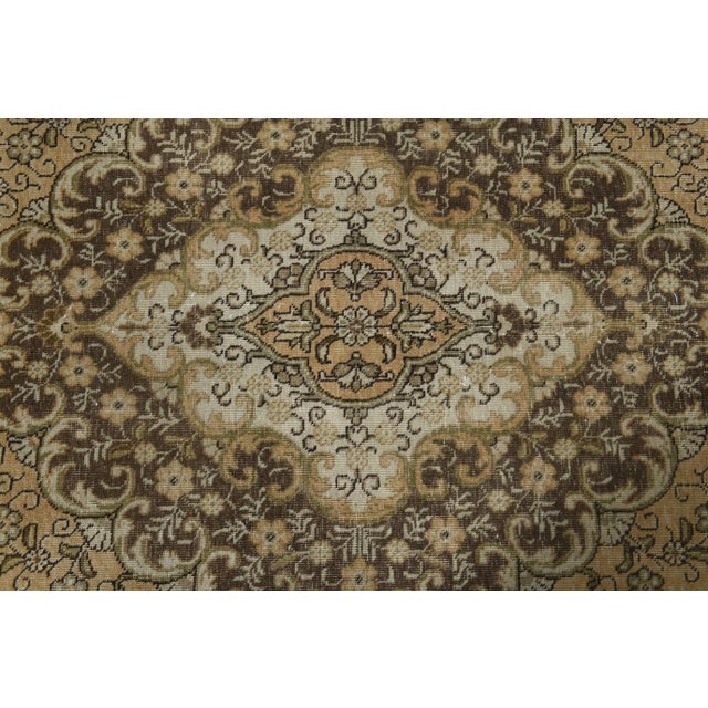 1970s Vintage Persian Handmade Wool Orange Area Rug For Sale - Image 10 of 11