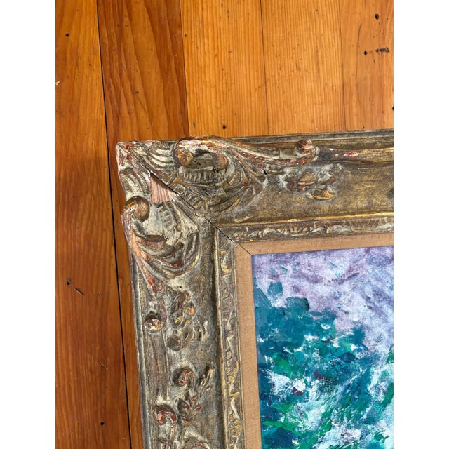 Portraiture Antique French Impressionistic Painting on Canvas in Antique Wood Frame - Signed For Sale - Image 3 of 6