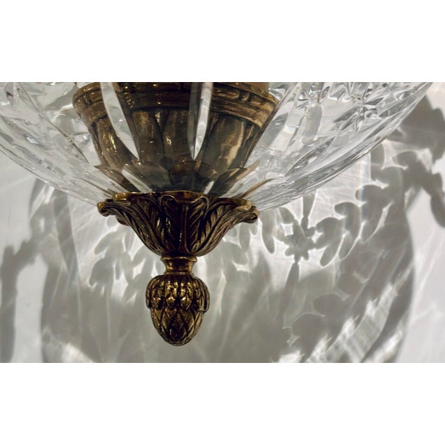 French Myran Allan Luxury Lighting Hand-Cut Full Leaded Crystal French Gold Pendant Light For Sale - Image 3 of 5