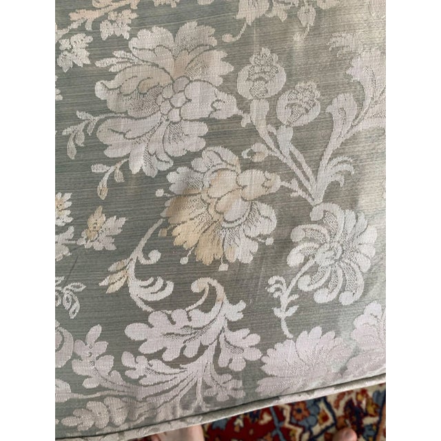 Green Silk Upholstered Antique Chaise For Sale - Image 8 of 12