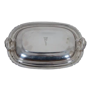 1934 Reed & Barton Silverplate Lidded Vegetable Entree Serving Dish