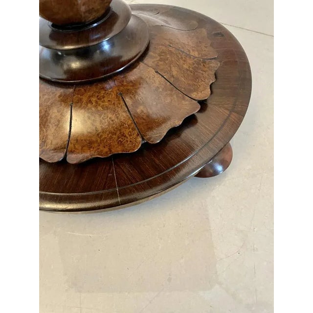 Antique Victorian Burr Walnut Freestanding Sewing Table For Sale - Image 18 of 18