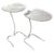 Salterini White "Lily Pad" Nesting Tables, Circa 1960s — a Pair For Sale