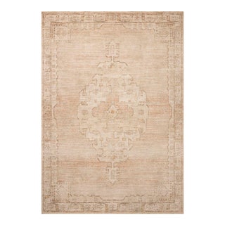 Chris Loves Julia x Loloi Palma Spice / Natural 18" x 18" Sample Rug For Sale