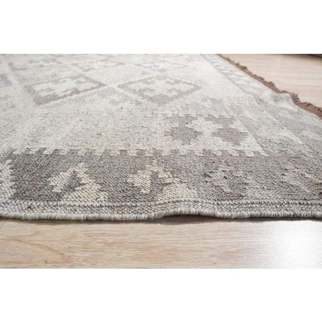 Contemporary 8x10 Gray Hand-Knotted Wool Diamond Repeat Geometric Modern Carpet Rug For Sale - Image 3 of 10