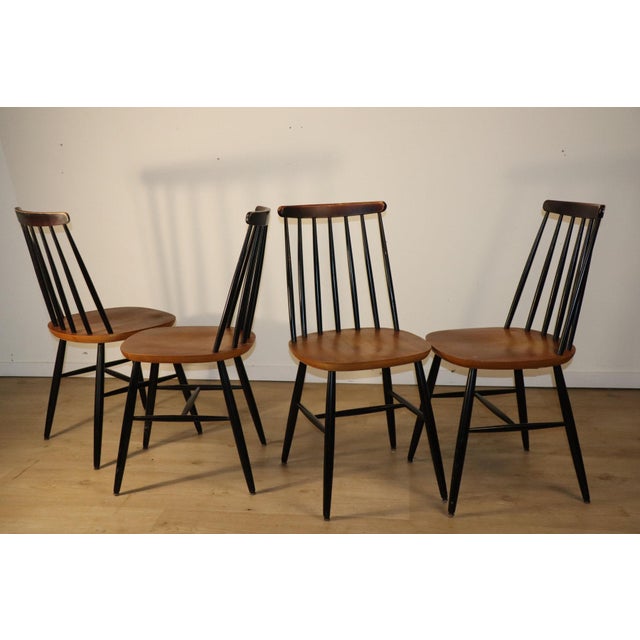 Brown Vintage Wooden Chairs, 1960, Set of 4 For Sale - Image 8 of 18