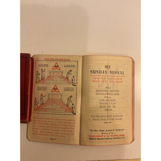 Religious Vintage My Sunday Missal Explained by Father Stedman Catholic Prayer Book Pocket Missal For Sale - Image 3 of 9