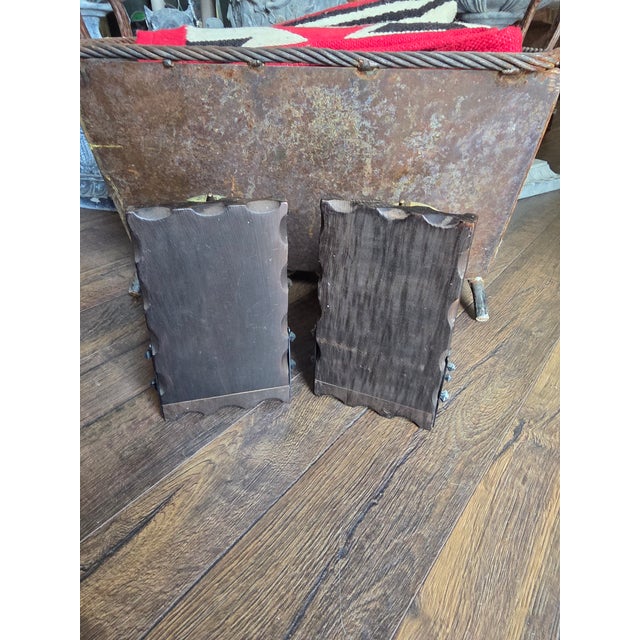 Wood Pair of Vintage Globe Bookends For Sale - Image 7 of 9