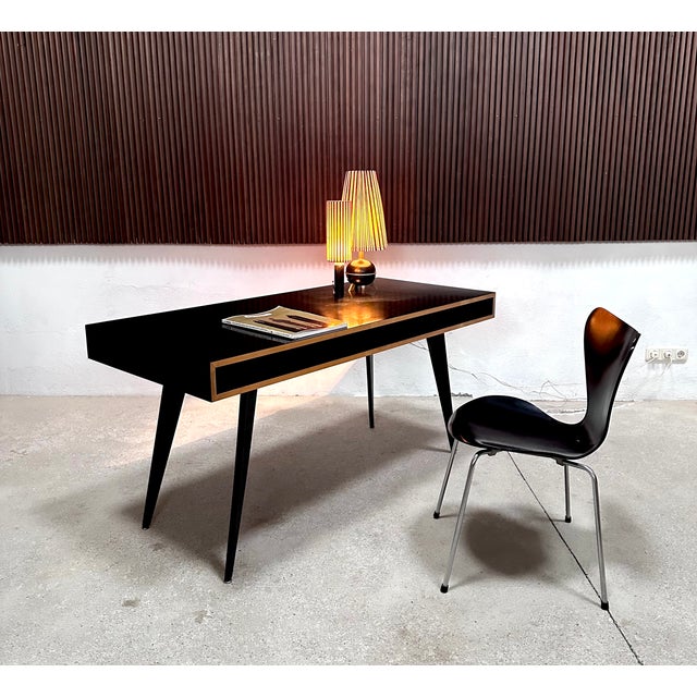 Vitage German Writing Desk by Hans Bellmann for Domus Raumkunst, 1950s For Sale - Image 6 of 18