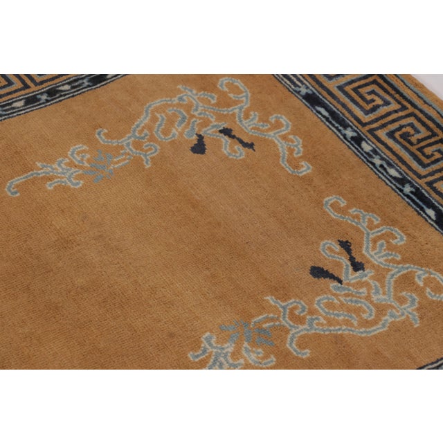 2010s Rug & Kilim’s Chinese Art Deco Inspired Rug, Brown With Greek Key Border For Sale - Image 5 of 8