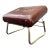 Pearl Wick Leg Lounger- 1960s Adjustable Vinyl Footstool For Sale