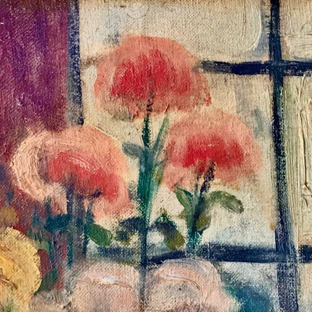 1920s Original Antique American Impressionist Still Life a Bouquet of Flowers Signed William Glackens For Sale - Image 5 of 9